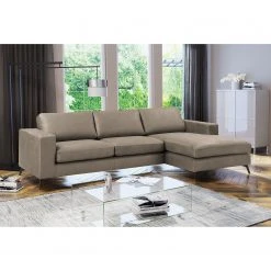 Fredriks Ecksofa Denny I - Antiklederlook - Taupe - Longchair davorstehend rechts -Wohnzimmermöbel boutique en ligne 1000199990 201029 14242300013 MOOD DETAILS P000000001000199990 mood