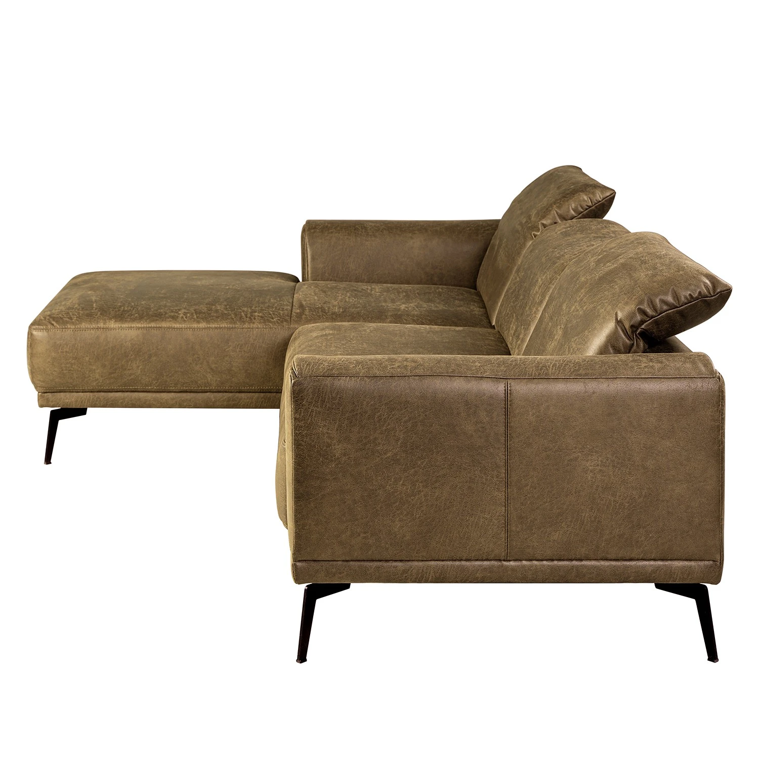 Fredriks Ecksofa Basin II - Kunstleder - Kokosnuss Braun - Longchair davorstehend links 4 Fredriks Ecksofa Basin II - Kunstleder - Kokosnuss Braun - Longchair davorstehend links – Bild 4