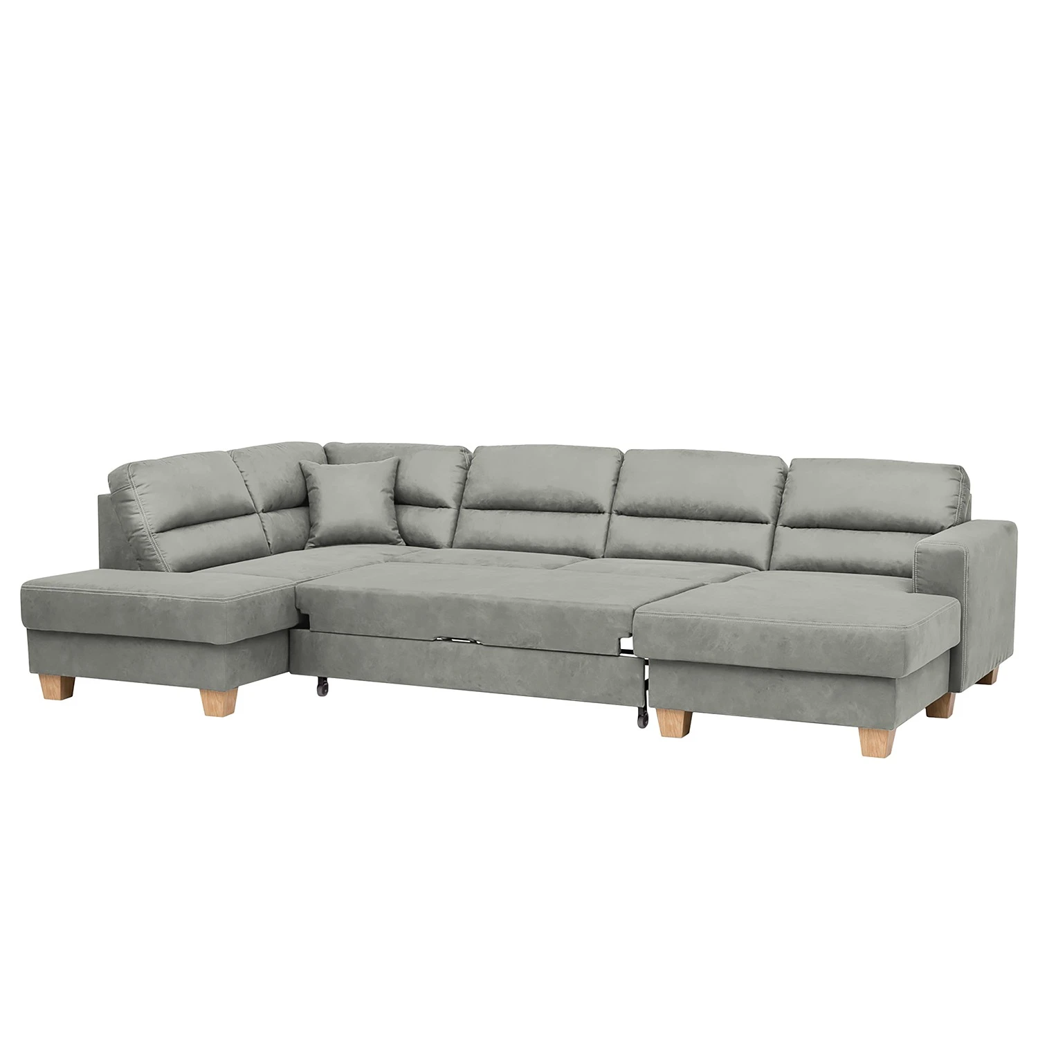 Ars Natura Wohnlandschaften Korfi - Microfaser - Platin - Ottomane davorstehend links - Mit Kopfstütze 5 Ars Natura Wohnlandschaften Korfi - Microfaser - Platin - Ottomane davorstehend links - Mit Kopfstütze – Bild 5