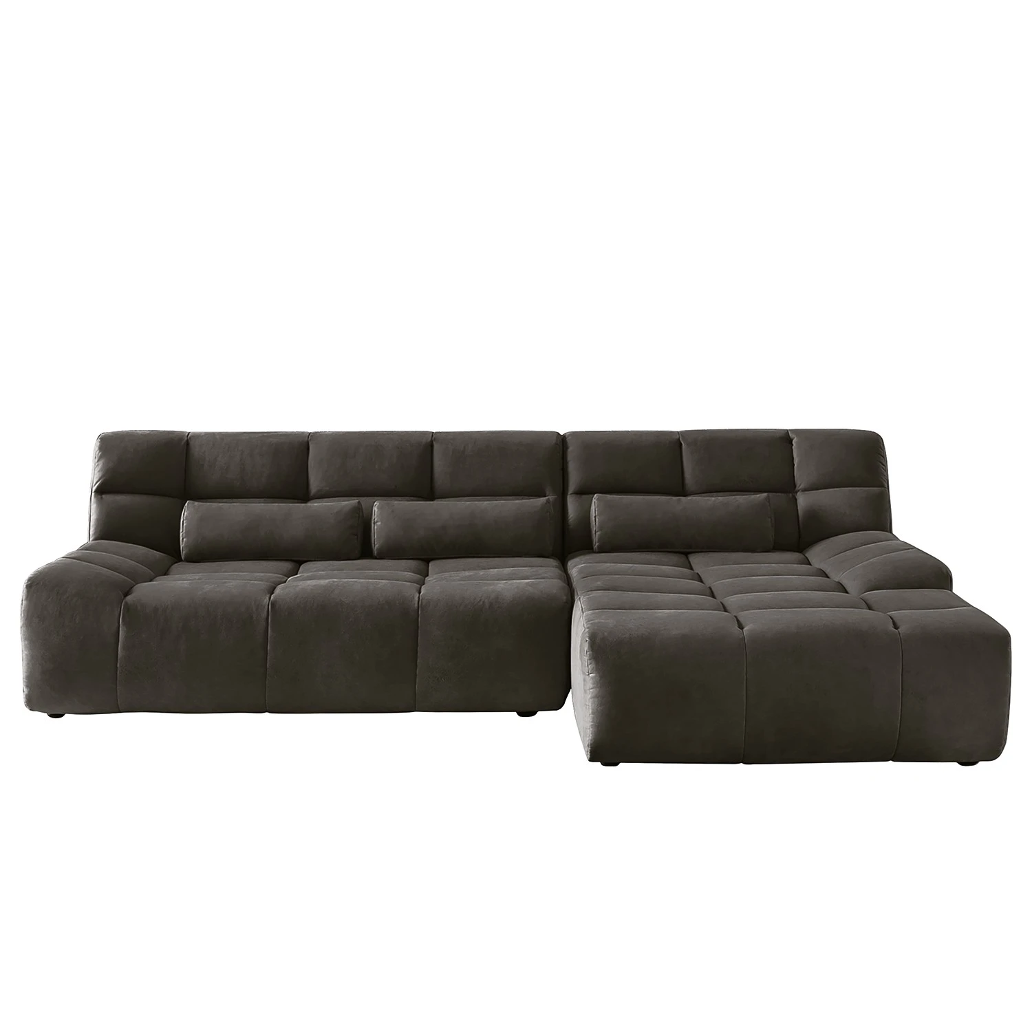 Loftscape Ecksofa Hanko - Microfaser - Anthrazit - Longchair davorstehend rechts 4 Loftscape Ecksofa Hanko - Microfaser - Anthrazit - Longchair davorstehend rechts – Bild 4