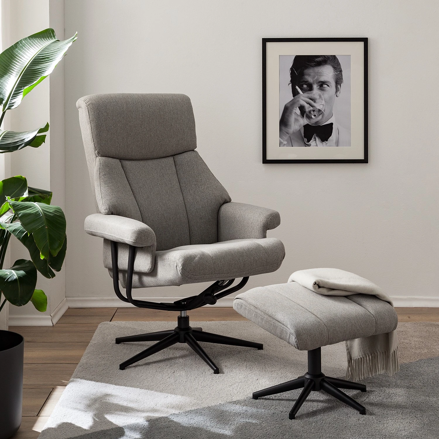 Modoform Relaxsessel Barking - Flachgewebe - Platin 2 Modoform Relaxsessel Barking - Flachgewebe - Platin – Bild 2