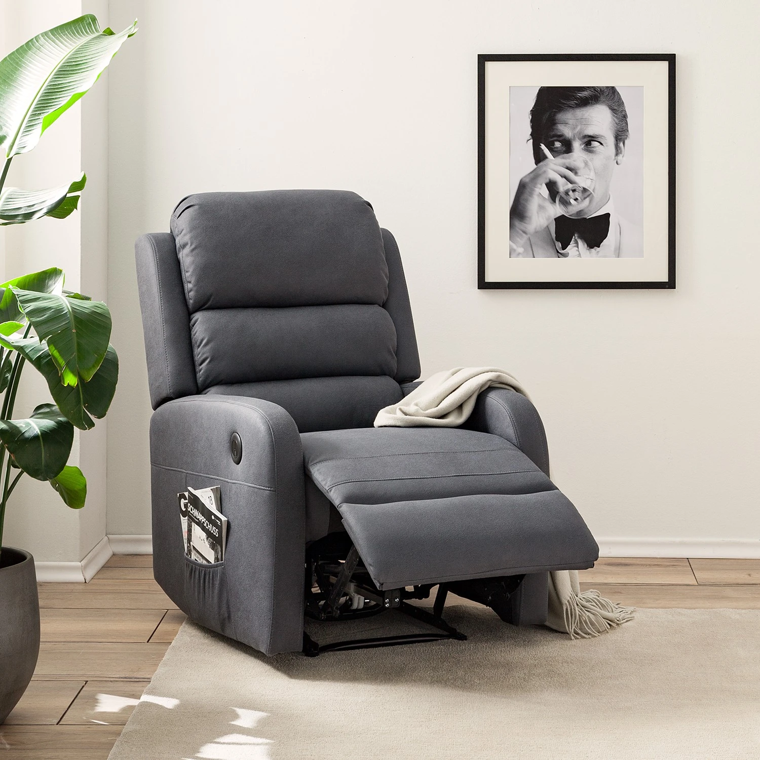 Modoform Relaxsessel Bartlett - Microfaser - Grau 3 Modoform Relaxsessel Bartlett - Microfaser - Grau – Bild 3