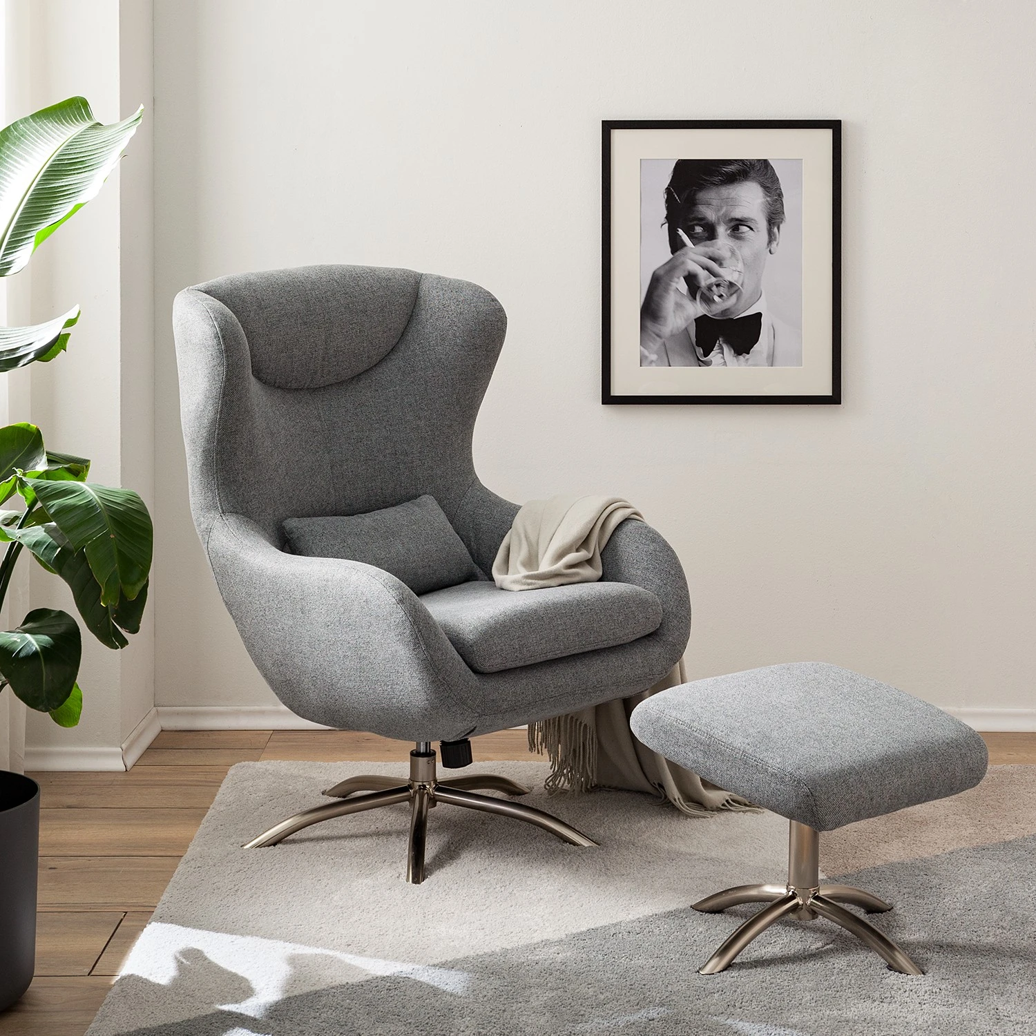 Fredriks Sessel Barnard - Flachgewebe - Grau 2 Fredriks Sessel Barnard - Flachgewebe - Grau – Bild 2