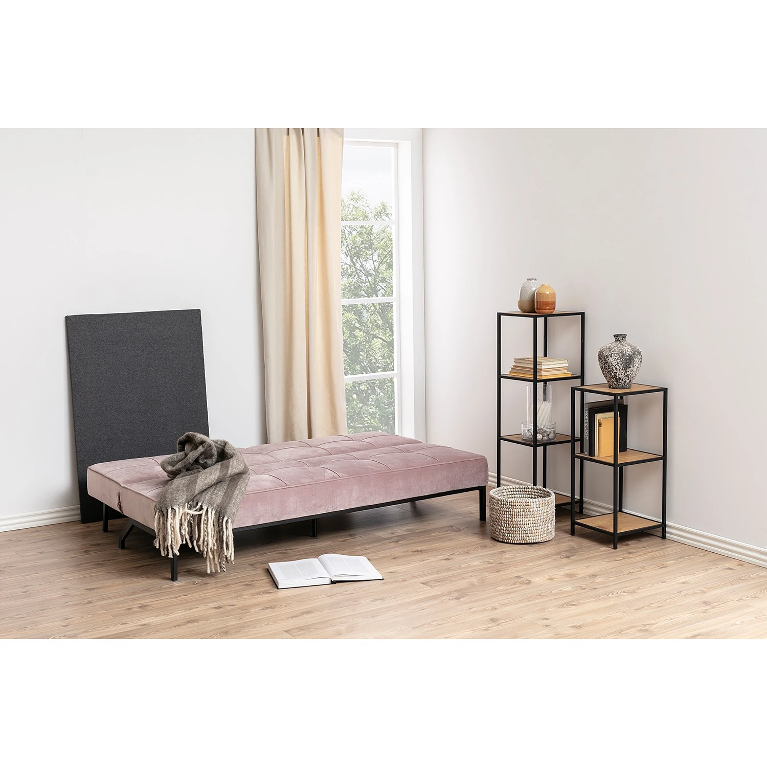 Red Living Regal Coogee IX - Wildeiche Dekor / Schwarz - Höhe: 120 cm 3 Red Living Regal Coogee IX - Wildeiche Dekor / Schwarz - Höhe: 120 cm – Bild 3