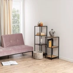 Red Living Regal Coogee IX - Wildeiche Dekor / Schwarz - Höhe: 120 cm 8 Red Living Regal Coogee IX - Wildeiche Dekor / Schwarz - Höhe: 120 cm -Wohnzimmermöbel boutique en ligne 1000200154 220215 022 MOOD DETAILS P000000001000200154 mood