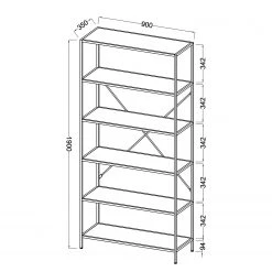 Fredriks Regal Meon II - Eiche Grau Dekor 23 Fredriks Regal Meon II - Eiche Grau Dekor -Wohnzimmermöbel boutique en ligne 1000201090 200814 14304400011 SKETCH DETAILS P000000001000201090 sketch