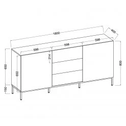 Fredriks Sideboard Meon - Weiß 39 Fredriks Sideboard Meon - Weiß -Wohnzimmermöbel boutique en ligne 1000201099 201002 15150800001 SKETCH DETAILS P000000001000201099 sketch