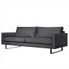 Ars manufacti Sofa Liel II (3-Sitzer) - Samt - Samt Onoli: Anthrazit