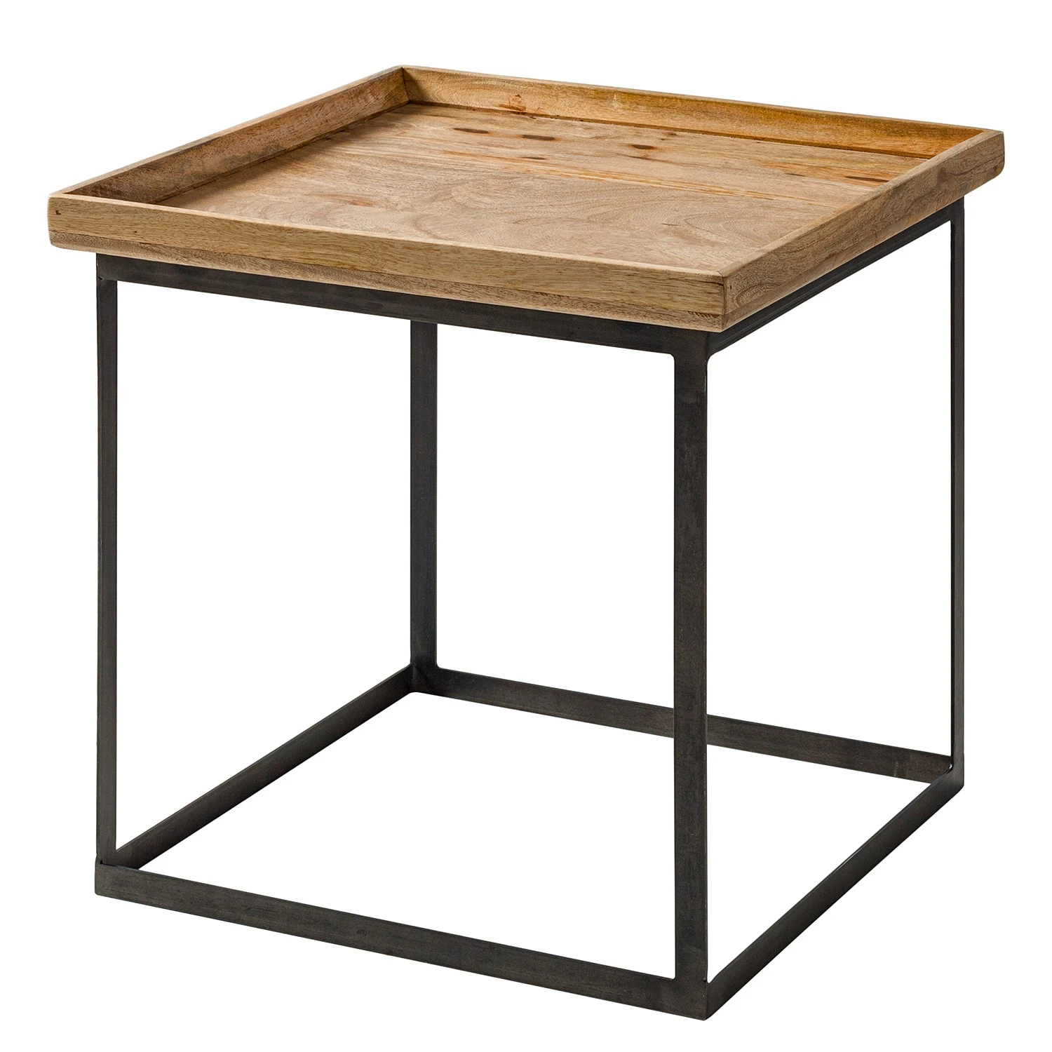 Naturoo Beistelltisch Messina - Mango massiv / Metall - Mango / Schwarz 1 Naturoo Beistelltisch Messina - Mango massiv / Metall - Mango / Schwarz