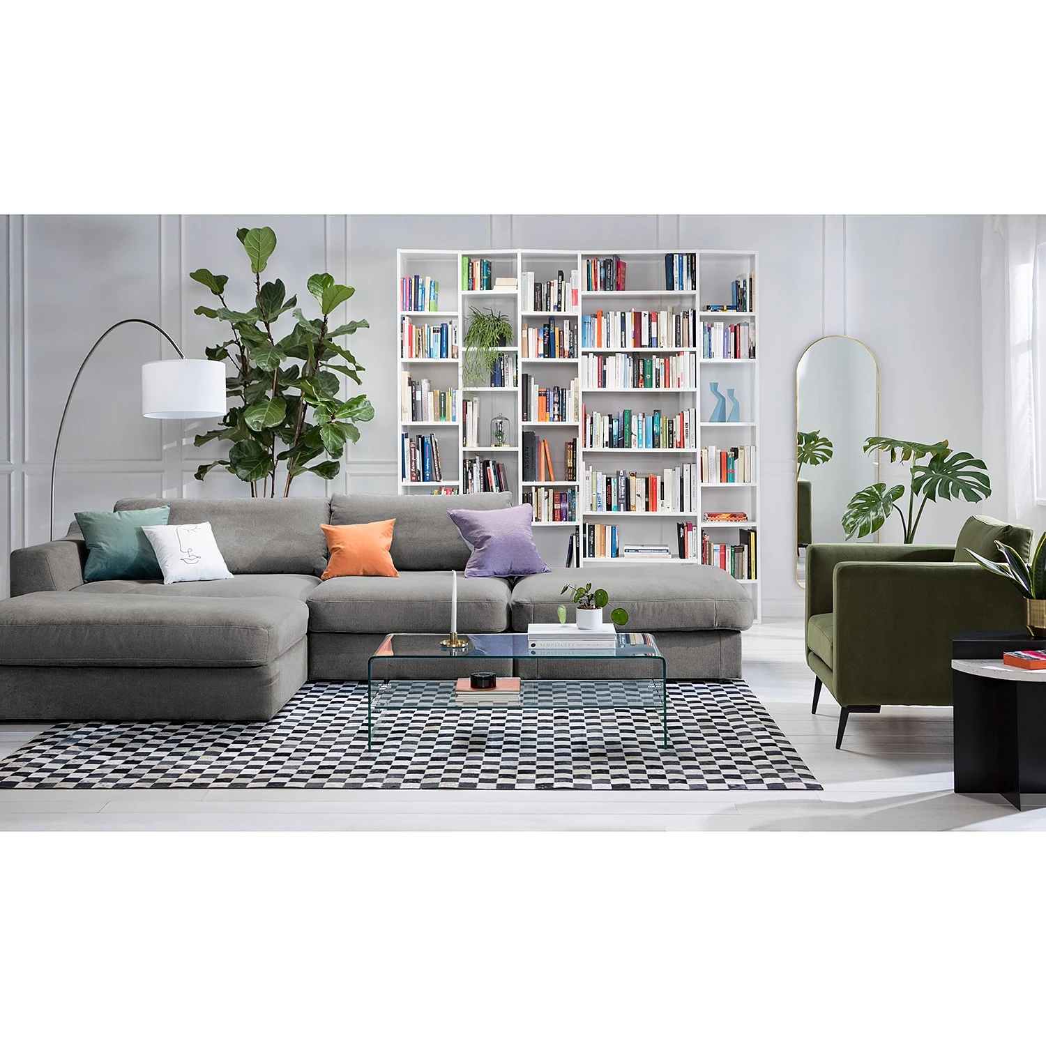 Fredriks Recamiere Dixwell - Flachgewebe - Grau - Armlehne davorstehend links 4 Fredriks Recamiere Dixwell - Flachgewebe - Grau - Armlehne davorstehend links – Bild 4