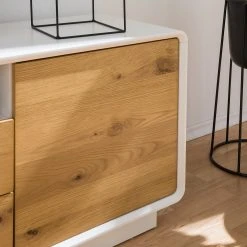 Mørteens Wohnkombination Boge (2-teilig) - Echtholzfurnier - Asteiche / Matt Weiß -Wohnzimmermöbel boutique en ligne 1000202254 200402 14480000011 DETAILS P000000001000202254