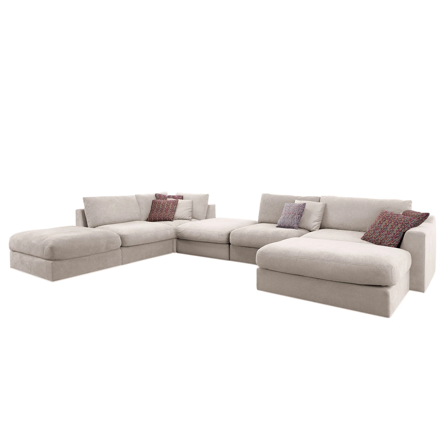 Fredriks Wohnlandschaft Dixwell III - Flachgewebe - Kaschmir - Ottomane davorstehend rechts 1 Fredriks Wohnlandschaft Dixwell III - Flachgewebe - Kaschmir - Ottomane davorstehend rechts