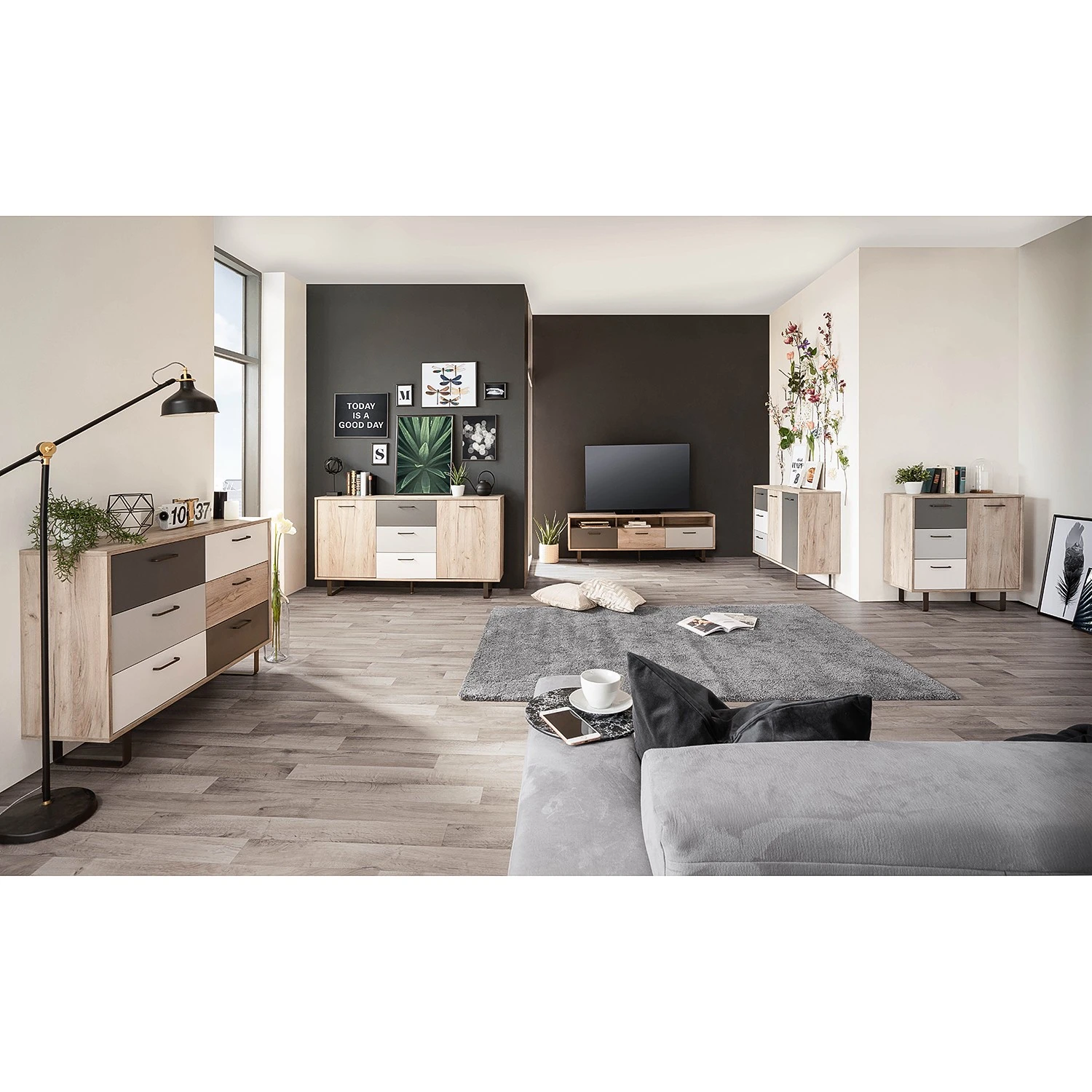 Norrwood Kommode Brookton II - Mehrfarbig / Eiche Dekor 4 Norrwood Kommode Brookton II - Mehrfarbig / Eiche Dekor – Bild 4