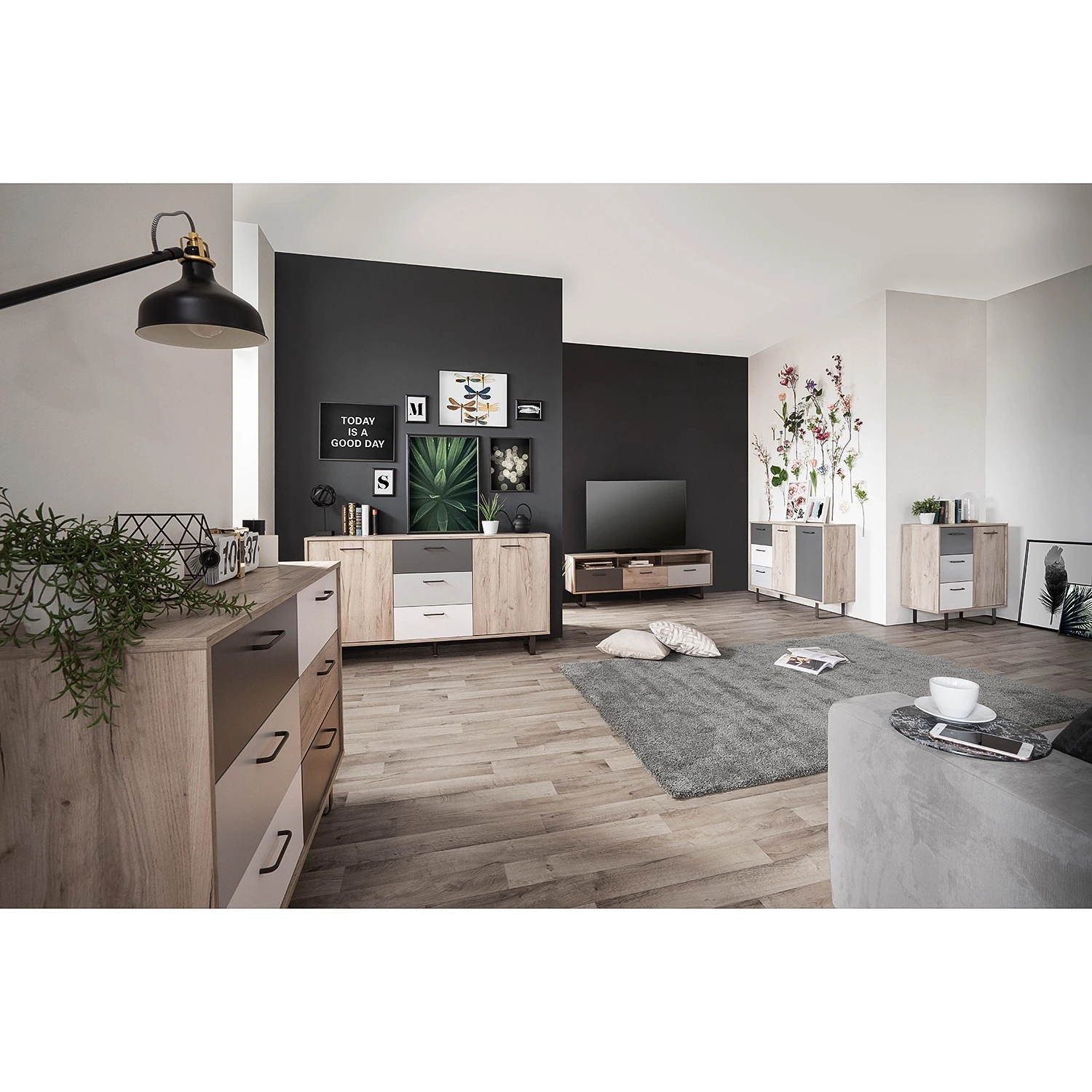 Norrwood Kommode Brookton II - Mehrfarbig / Eiche Dekor 6 Norrwood Kommode Brookton II - Mehrfarbig / Eiche Dekor – Bild 6