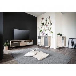 Norrwood TV-Lowboard Brookton - Mehrfarbig / Eiche Dekor 23 Norrwood TV-Lowboard Brookton - Mehrfarbig / Eiche Dekor -Wohnzimmermöbel boutique en ligne 1000202464 200124 09543600204 MOOD DETAILS P000000001000202464 mood