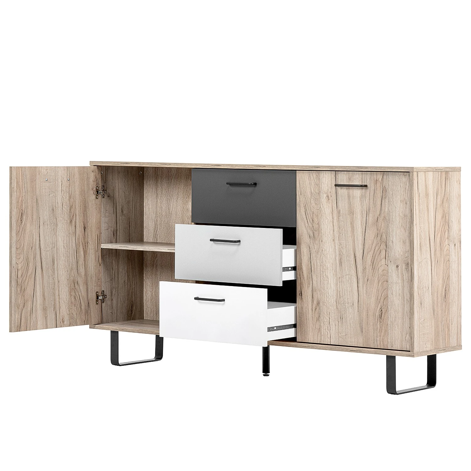 Norrwood Sideboard Brookton - Mehrfarbig / Eiche Dekor 10 Norrwood Sideboard Brookton - Mehrfarbig / Eiche Dekor – Bild 10