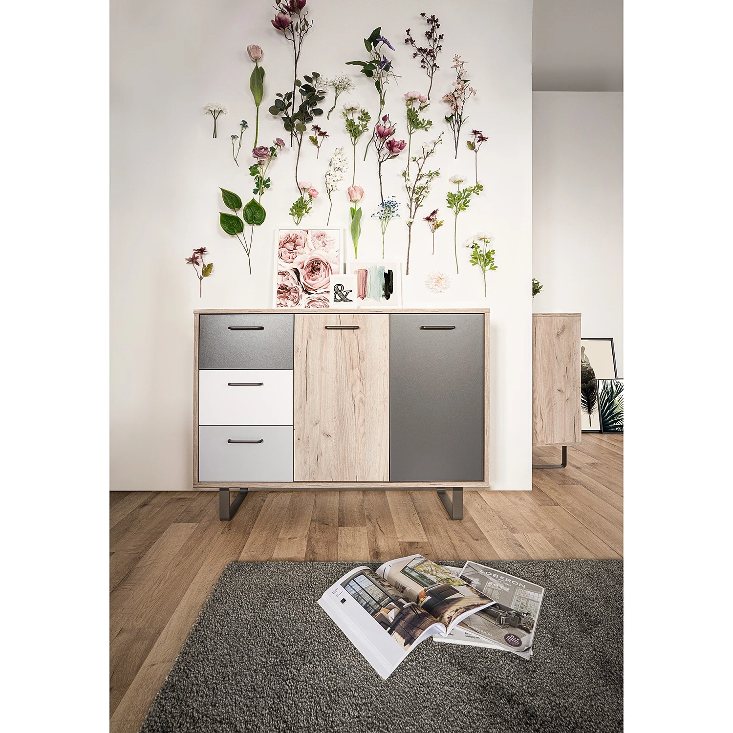 Norrwood Kommode Brookton III - Mehrfarbig / Eiche Dekor 4 Norrwood Kommode Brookton III - Mehrfarbig / Eiche Dekor – Bild 4