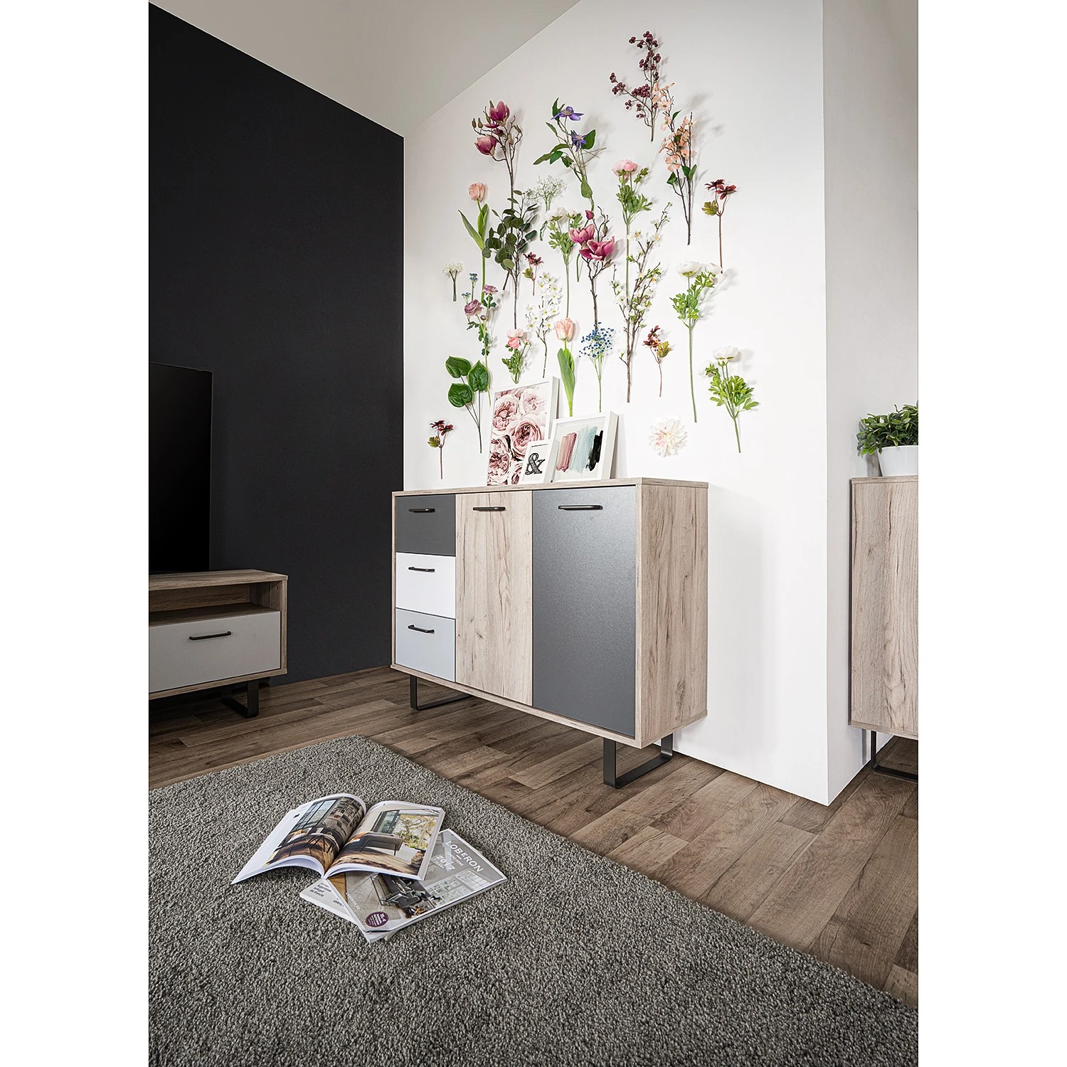 Norrwood Kommode Brookton III - Mehrfarbig / Eiche Dekor 5 Norrwood Kommode Brookton III - Mehrfarbig / Eiche Dekor – Bild 5