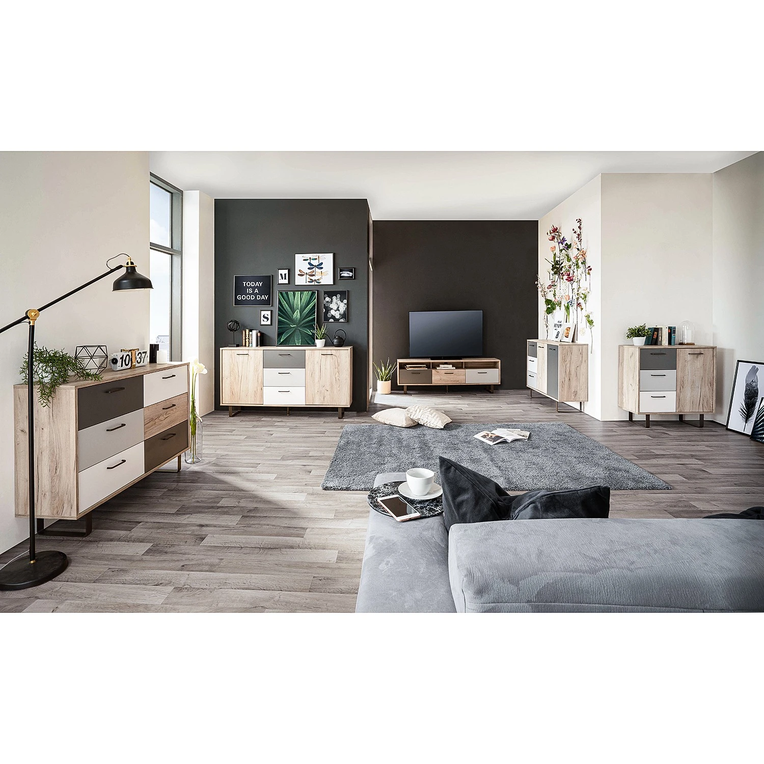 Norrwood Kommode Brookton III - Mehrfarbig / Eiche Dekor 6 Norrwood Kommode Brookton III - Mehrfarbig / Eiche Dekor – Bild 6