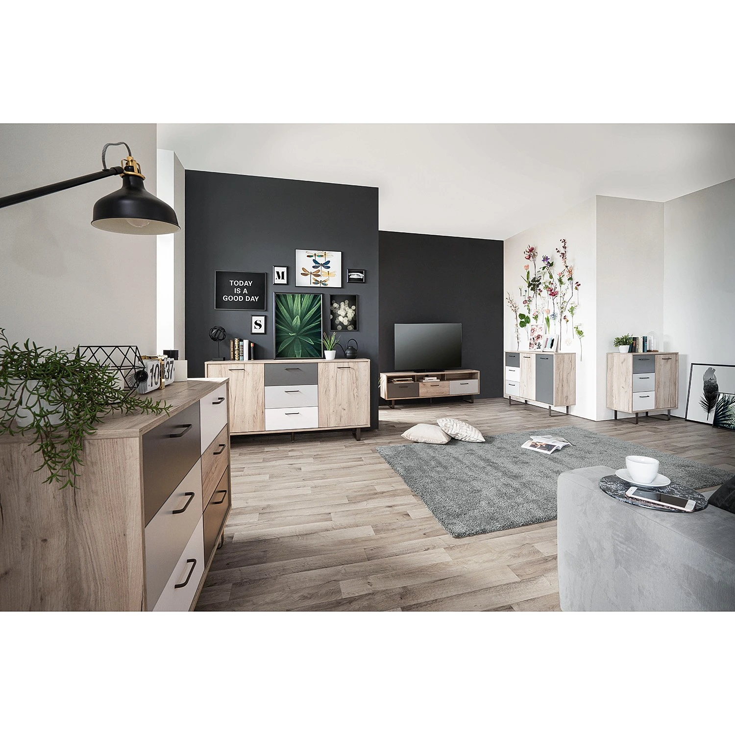 Norrwood Kommode Brookton III - Mehrfarbig / Eiche Dekor 7 Norrwood Kommode Brookton III - Mehrfarbig / Eiche Dekor – Bild 7