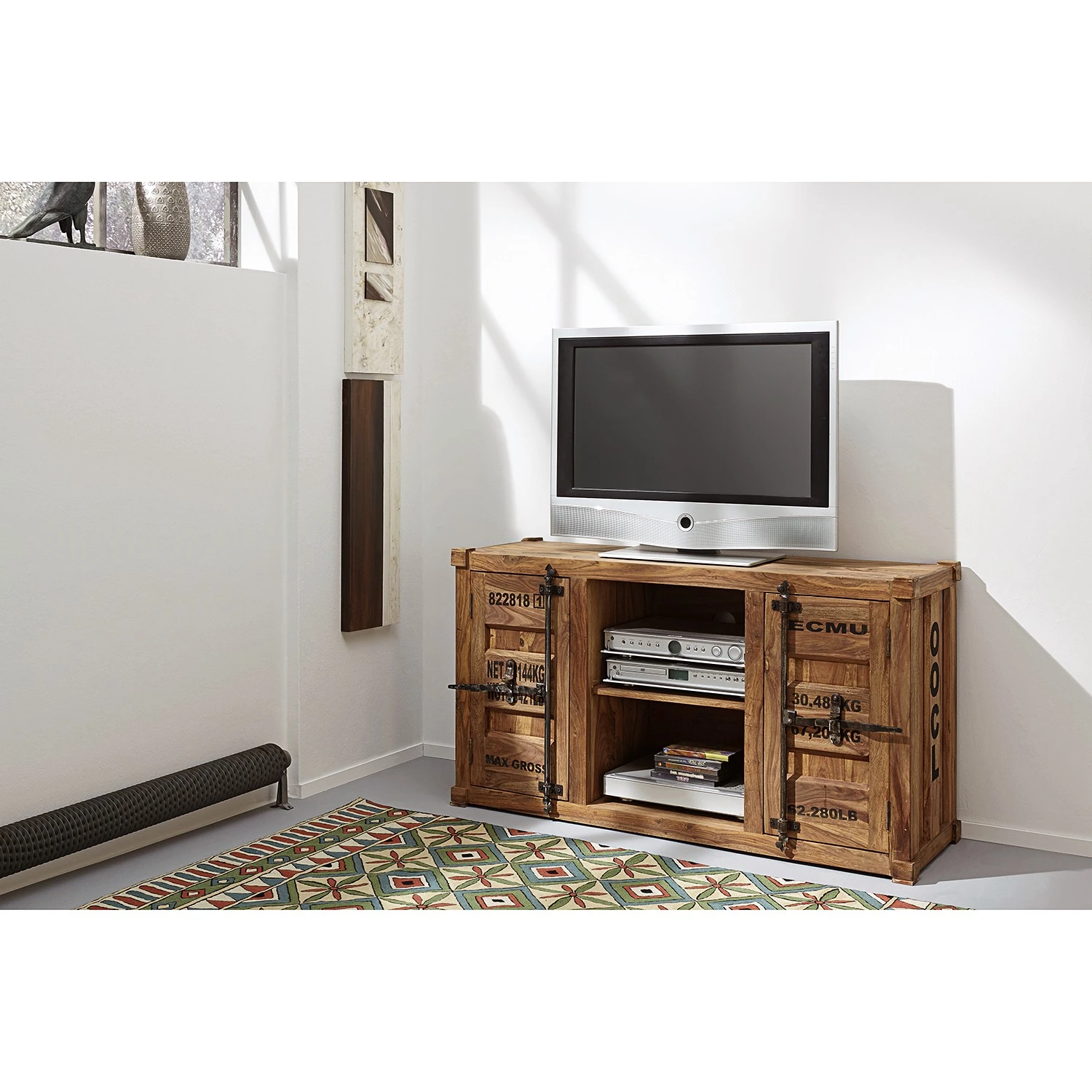 Wolf-Möbel TV-Lowboard Container - Sheesham massiv 3 Wolf-Möbel TV-Lowboard Container - Sheesham massiv – Bild 3