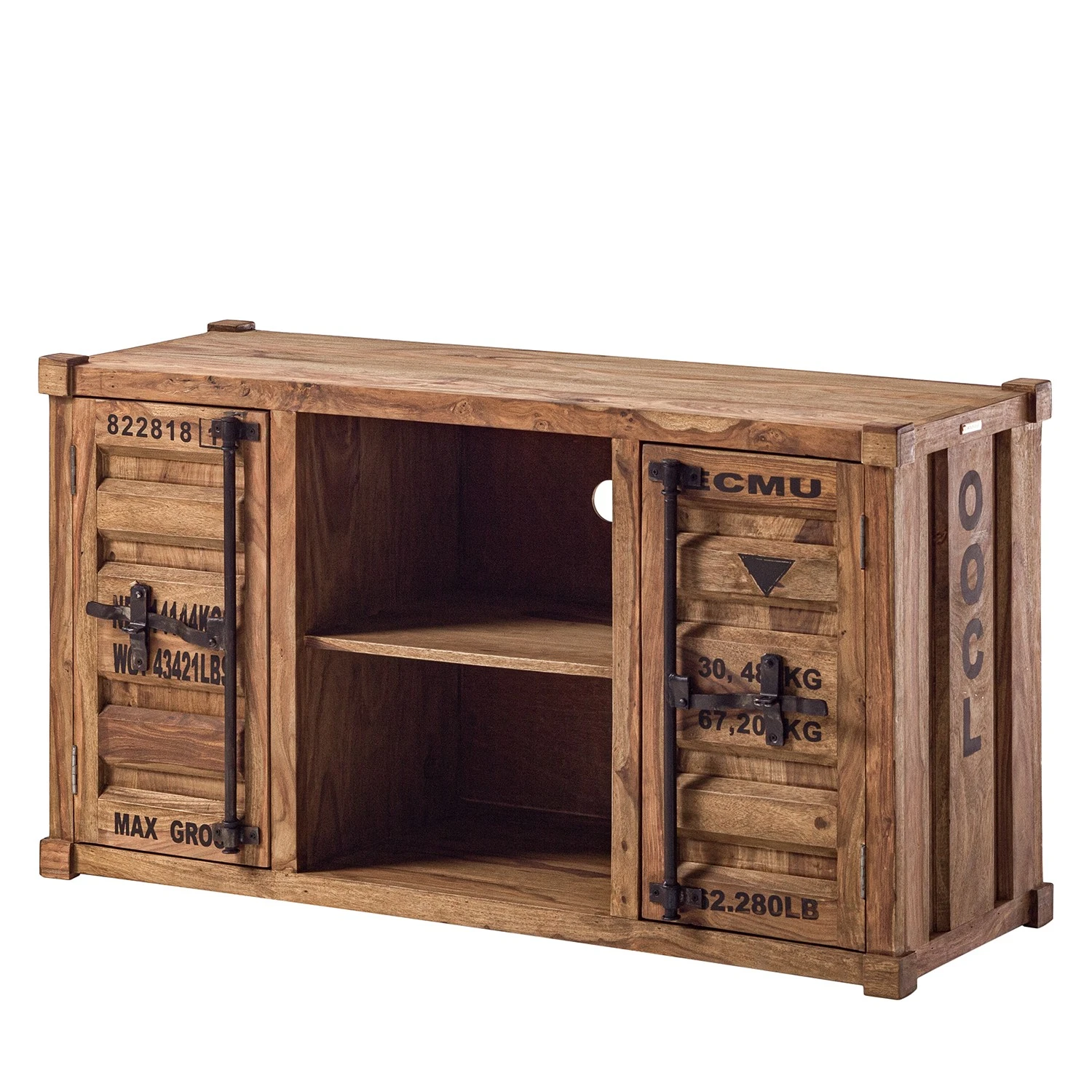 Wolf-Möbel TV-Lowboard Container - Sheesham massiv 9 Wolf-Möbel TV-Lowboard Container - Sheesham massiv – Bild 9