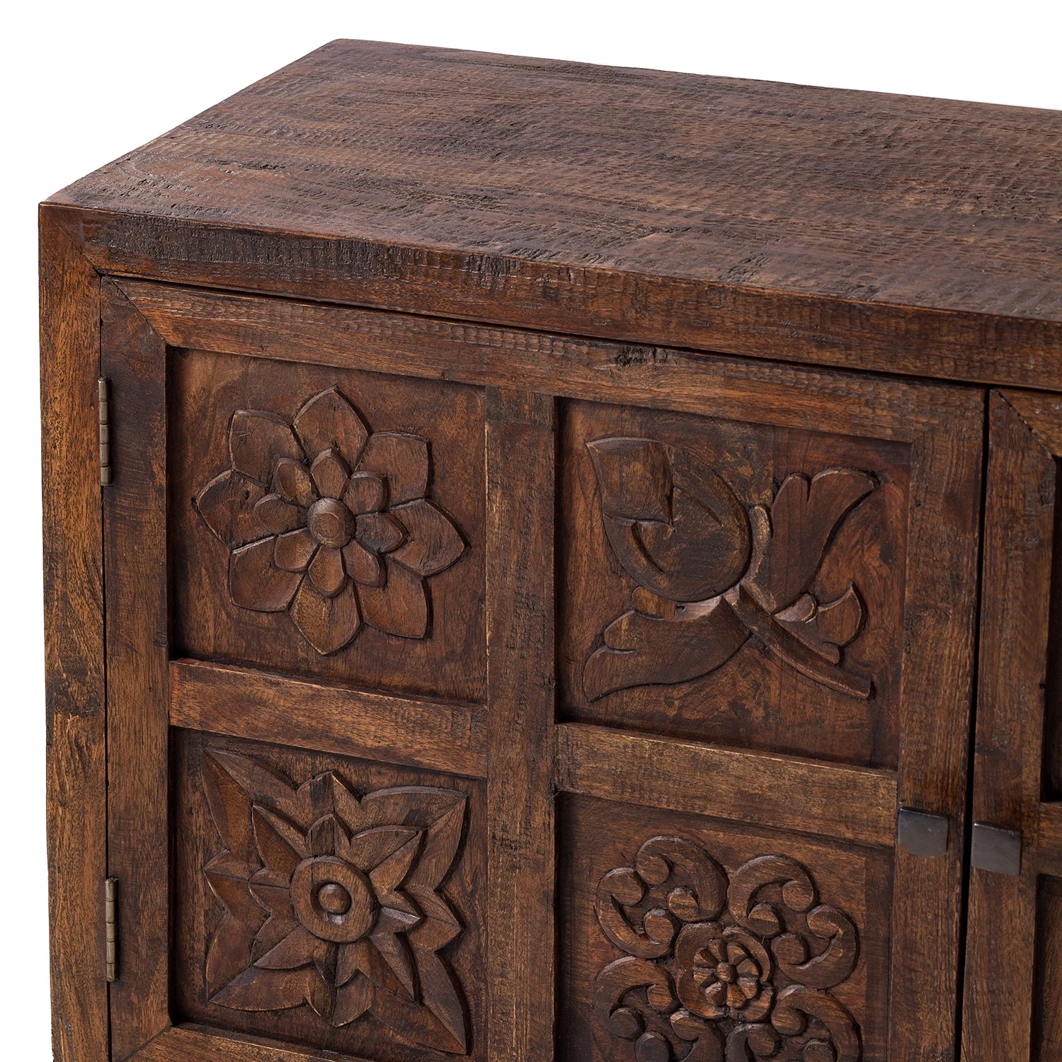 Wolf-Möbel Kommode Carving - Akazie massiv / Metall - Akazie / Schwarz 8 Wolf-Möbel Kommode Carving - Akazie massiv / Metall - Akazie / Schwarz – Bild 8