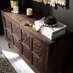 Wolf-Möbel Kommode Carving - Akazie massiv / Metall - Akazie / Schwarz 34 Wolf-Möbel Kommode Carving - Akazie massiv / Metall - Akazie / Schwarz -Wohnzimmermöbel boutique en ligne 1000202474 210127 06215600027 DETAILS P000000001000202474