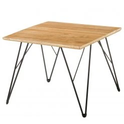 Loftscape Couchtisch Zavalla - Asteiche massiv / Metall - Asteiche / Schwarz - Breite: 60 cm