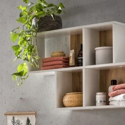 Schildmeyer Wandregal Padua - Weiß / Eiche Landhaus Dekor 7 Schildmeyer Wandregal Padua - Weiß / Eiche Landhaus Dekor -Wohnzimmermöbel boutique en ligne 1000202507 200320 13521500002 DETAILS P000000001000202507