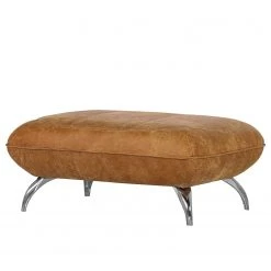 Loftscape Polsterhocker Astley - Echtleder - Cognac