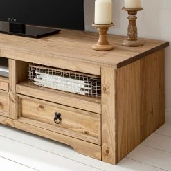 Maison Belfort Wohnwand Finca Rustica I (3-teilig) - Kiefer massiv - Kiefer Natur -Wohnzimmermöbel boutique en ligne 1000205046 200511 14244600016 DETAILS P000000001000205046