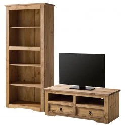 Maison Belfort Wohnwand Finca Rustica II (2-teilig) - Kiefer massiv - Kiefer Natur -Wohnzimmermöbel boutique en ligne 1000205048 220623 030 DETAILS P000000001000205048