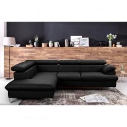 Fredriks Ecksofa Coto I - Echtleder - Schwarz - Ottomane davorstehend links - Schlaffunktion - Bettkasten -Wohnzimmermöbel boutique en ligne 1000205211 200310 12352900788 MOOD DETAILS P000000001000205211 mood