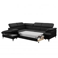 Fredriks Ecksofa Coto I - Echtleder - Schwarz - Ottomane davorstehend links - Schlaffunktion - Bettkasten -Wohnzimmermöbel boutique en ligne 1000205211 200310 12352900789 DETAILS P000000001000205211