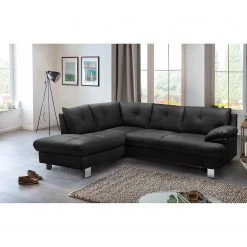 Fredriks Ecksofa NoDa - Echtleder - Schwarz - Ottomane davorstehend links - Schlaffunktion - Bettkasten -Wohnzimmermöbel boutique en ligne 1000205259 200310 12361501236 MOOD DETAILS P000000001000205259 mood