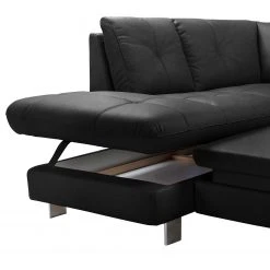 Fredriks Ecksofa NoDa - Echtleder - Schwarz - Ottomane davorstehend links - Schlaffunktion - Bettkasten -Wohnzimmermöbel boutique en ligne 1000205259 200310 12361601242 DETAILS P000000001000205259