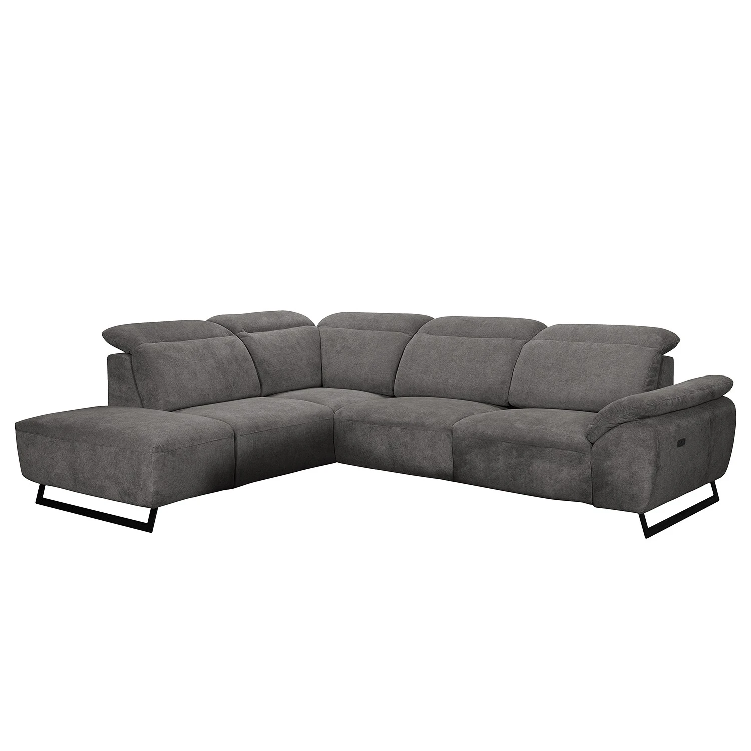 Fredriks Ecksofa NoHo - Microfaser - Grau - Ottomane davorstehend links - Relaxfunktion 1 Fredriks Ecksofa NoHo - Microfaser - Grau - Ottomane davorstehend links - Relaxfunktion