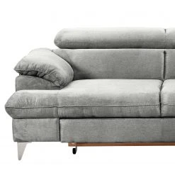 Fredriks Ecksofa Coto II - Microfaser - Lichtgrau - Longchair davorstehend rechts - Schlaffunktion - Bettkasten -Wohnzimmermöbel boutique en ligne 1000205294 200709 16584900114 DETAILS P000000001000205294
