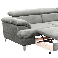 Fredriks Ecksofa Coto II - Microfaser - Lichtgrau - Longchair davorstehend rechts - Schlaffunktion - Bettkasten -Wohnzimmermöbel boutique en ligne 1000205294 200709 16585100116 DETAILS P000000001000205294
