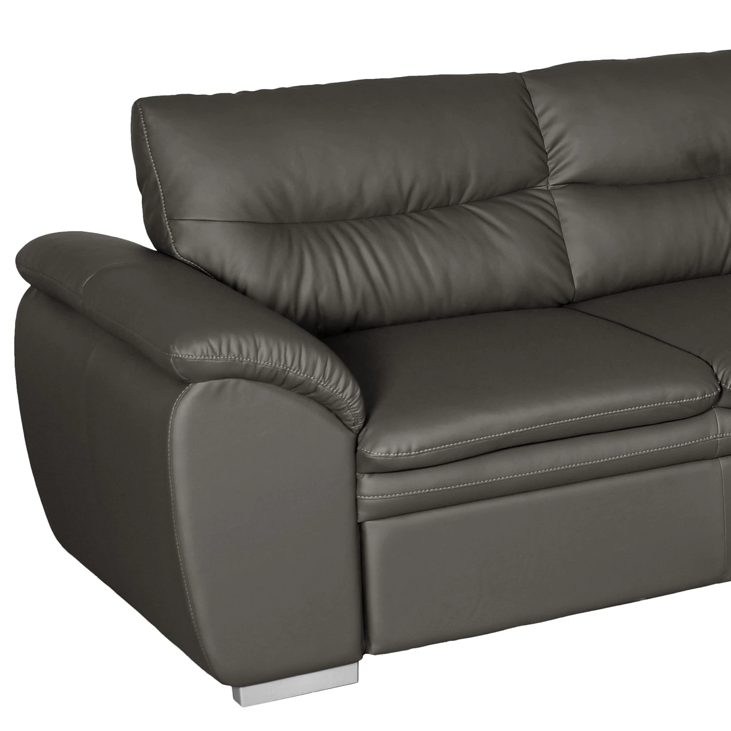 Fredriks Ecksofa Elkin - Kunstleder - Dunkelgrau - Ottomane davorstehend rechts - Schlaffunktion - Bettkasten 6 Fredriks Ecksofa Elkin - Kunstleder - Dunkelgrau - Ottomane davorstehend rechts - Schlaffunktion - Bettkasten – Bild 6