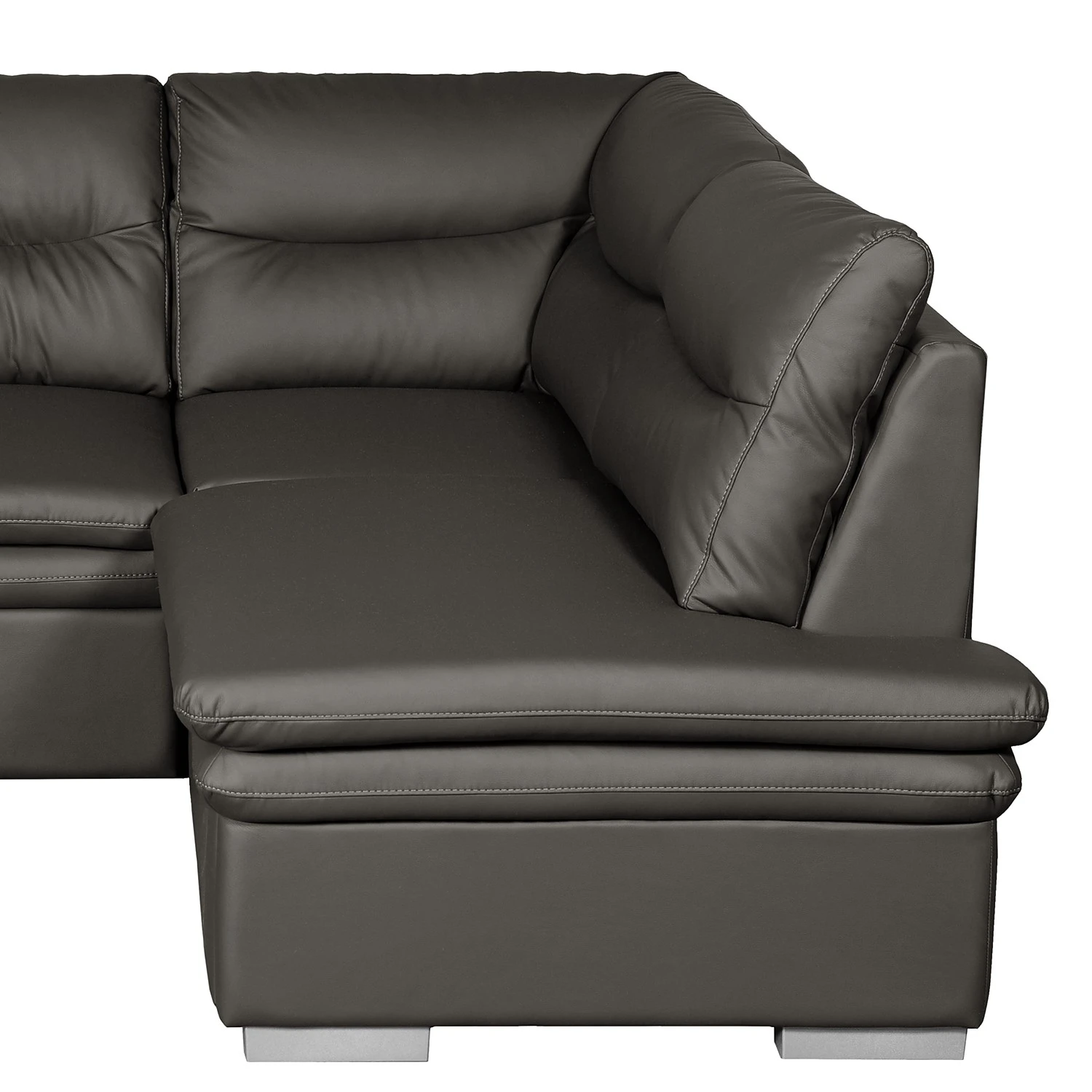 Fredriks Ecksofa Elkin - Kunstleder - Dunkelgrau - Ottomane davorstehend rechts - Schlaffunktion - Bettkasten 8 Fredriks Ecksofa Elkin - Kunstleder - Dunkelgrau - Ottomane davorstehend rechts - Schlaffunktion - Bettkasten – Bild 8