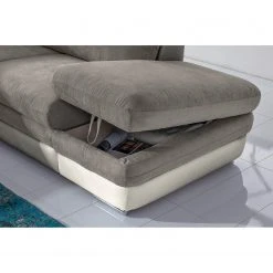 Fredriks Ecksofa Gerton - Kunstleder - Grauweiß - Ottomane davorstehend rechts 22 Fredriks Ecksofa Gerton - Kunstleder - Grauweiß - Ottomane davorstehend rechts -Wohnzimmermöbel boutique en ligne 1000205321 200310 12372001869 DETAILS P000000001000205321