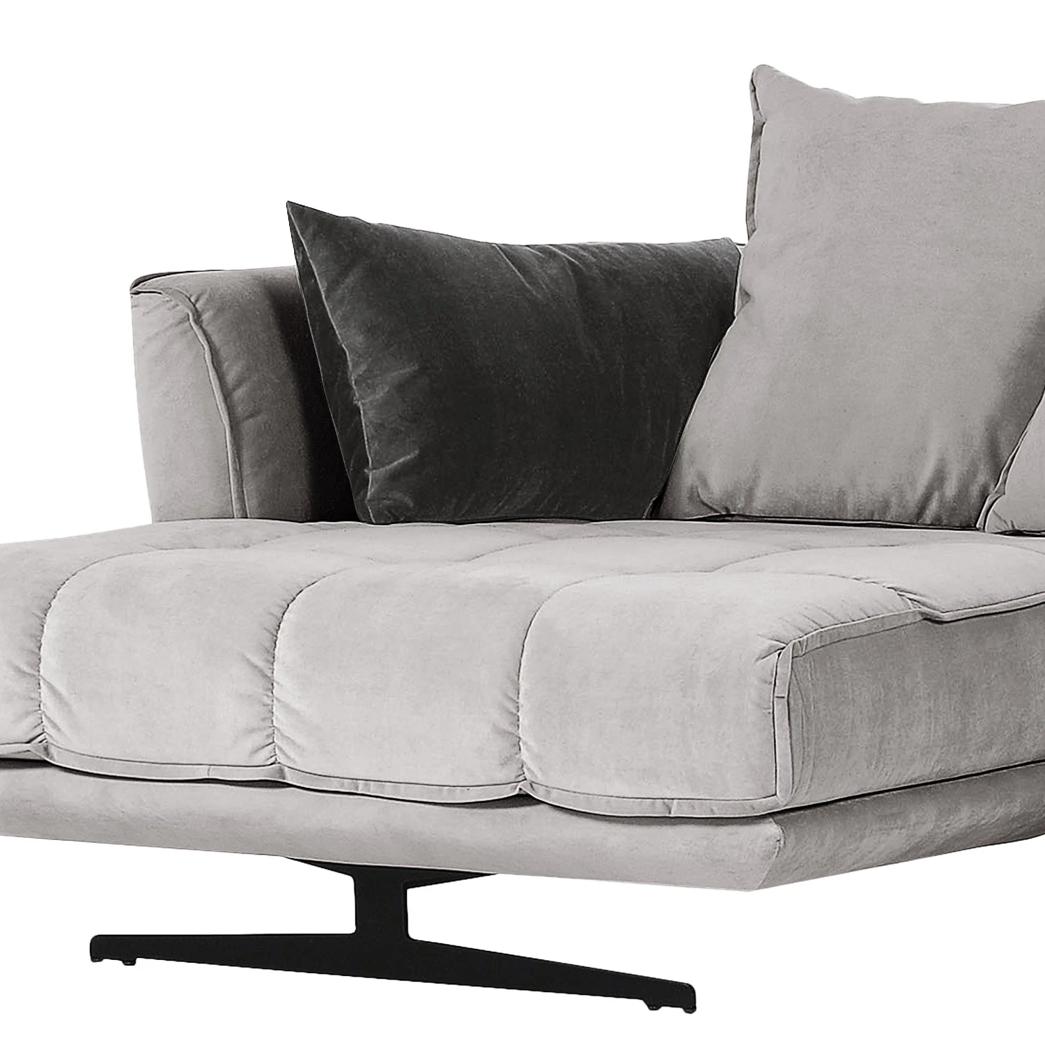 Loftscape Ecksofa Beckley II - Samt - Ottomane davorstehend links 3 Loftscape Ecksofa Beckley II - Samt - Ottomane davorstehend links – Bild 3