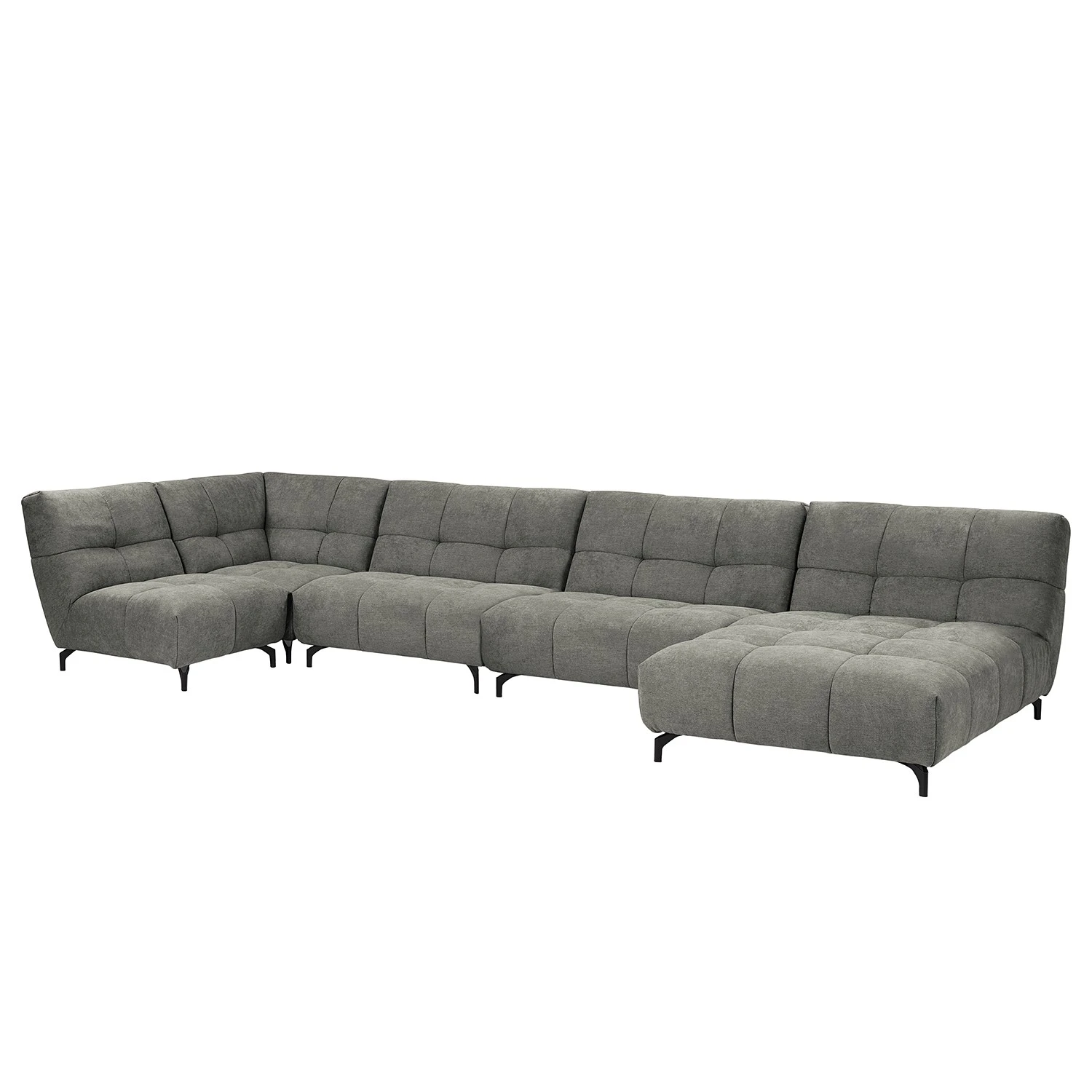 Fredriks Wohnlandschaft Bellmore II - Microfaser - Grau - Ohne Kopfstütze 1 Fredriks Wohnlandschaft Bellmore II - Microfaser - Grau - Ohne Kopfstütze