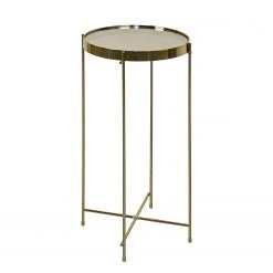 Norrwood Beistelltisch Noxon - Glas / Metall - Gold