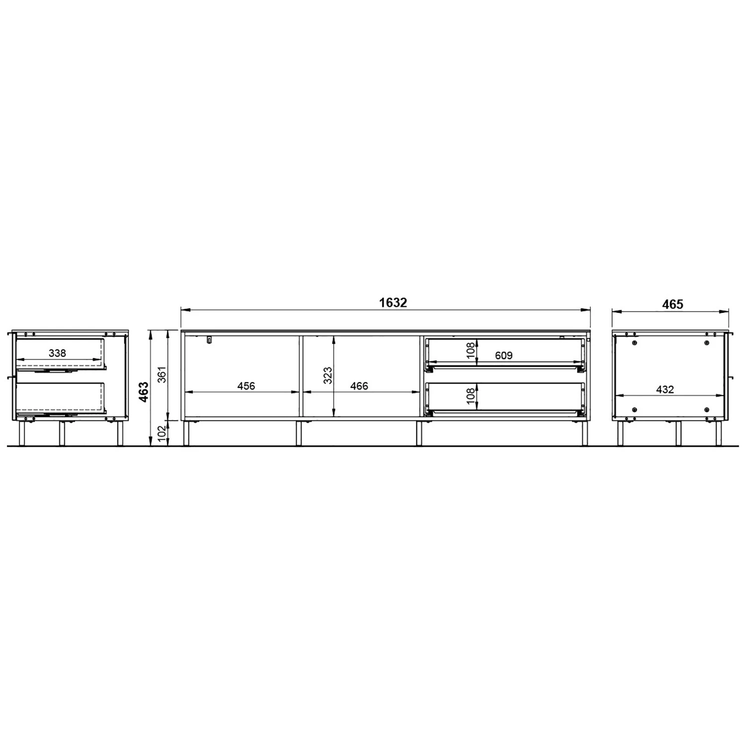 Germania TV-Lowboard California I - Weiß 10 Germania TV-Lowboard California I - Weiß – Bild 10