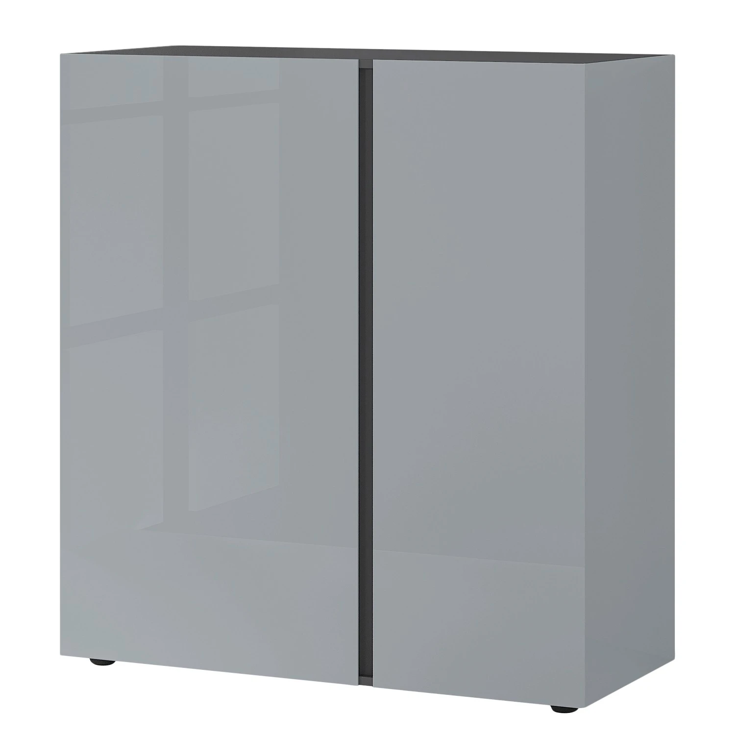 Germania Kommode Mesa I - Glas - Silbergrau / Graphit 1 Germania Kommode Mesa I - Glas - Silbergrau / Graphit