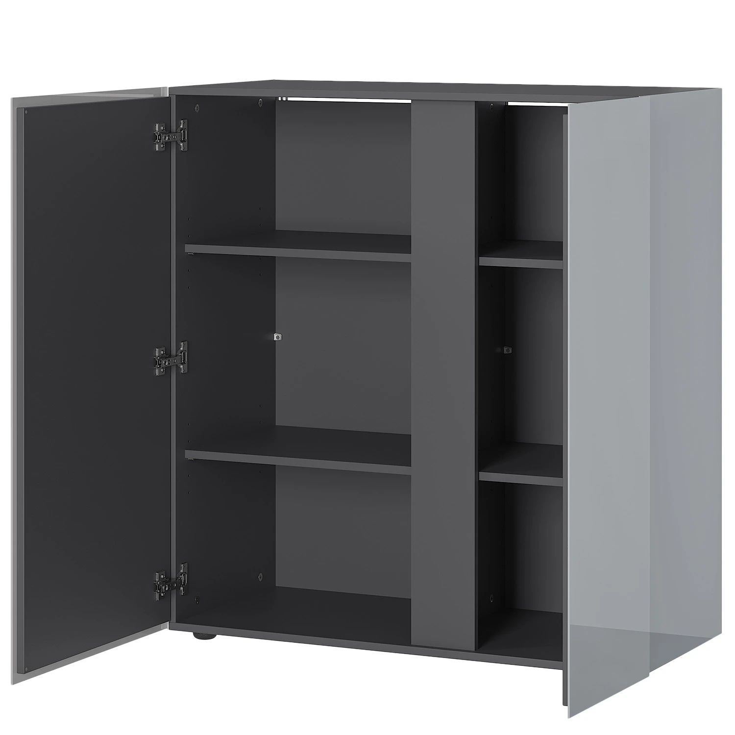 Germania Kommode Mesa I - Glas - Silbergrau / Graphit 4 Germania Kommode Mesa I - Glas - Silbergrau / Graphit – Bild 4