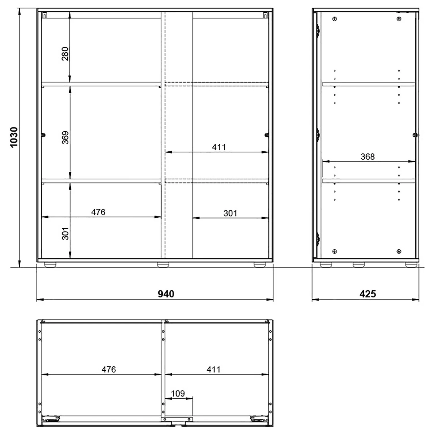 Germania Kommode Mesa I - Glas - Silbergrau / Graphit 7 Germania Kommode Mesa I - Glas - Silbergrau / Graphit – Bild 7